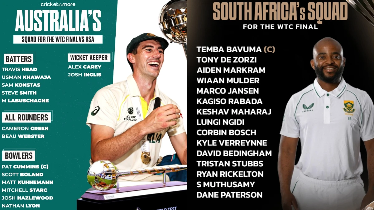 Icc wtc final 2025 australia vs south africa squad